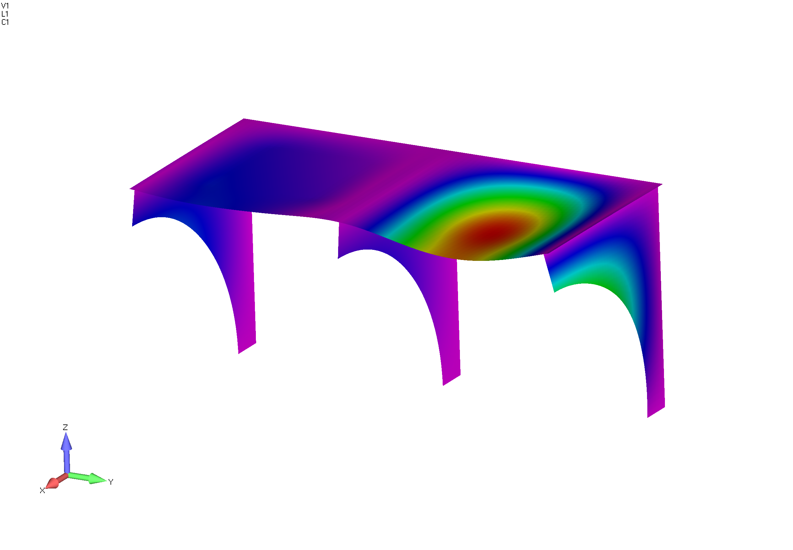 FEA shelf displacement plot